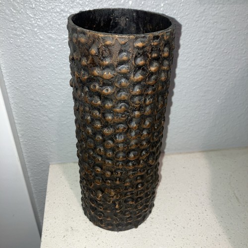 Artist made solid copper - solid, vase